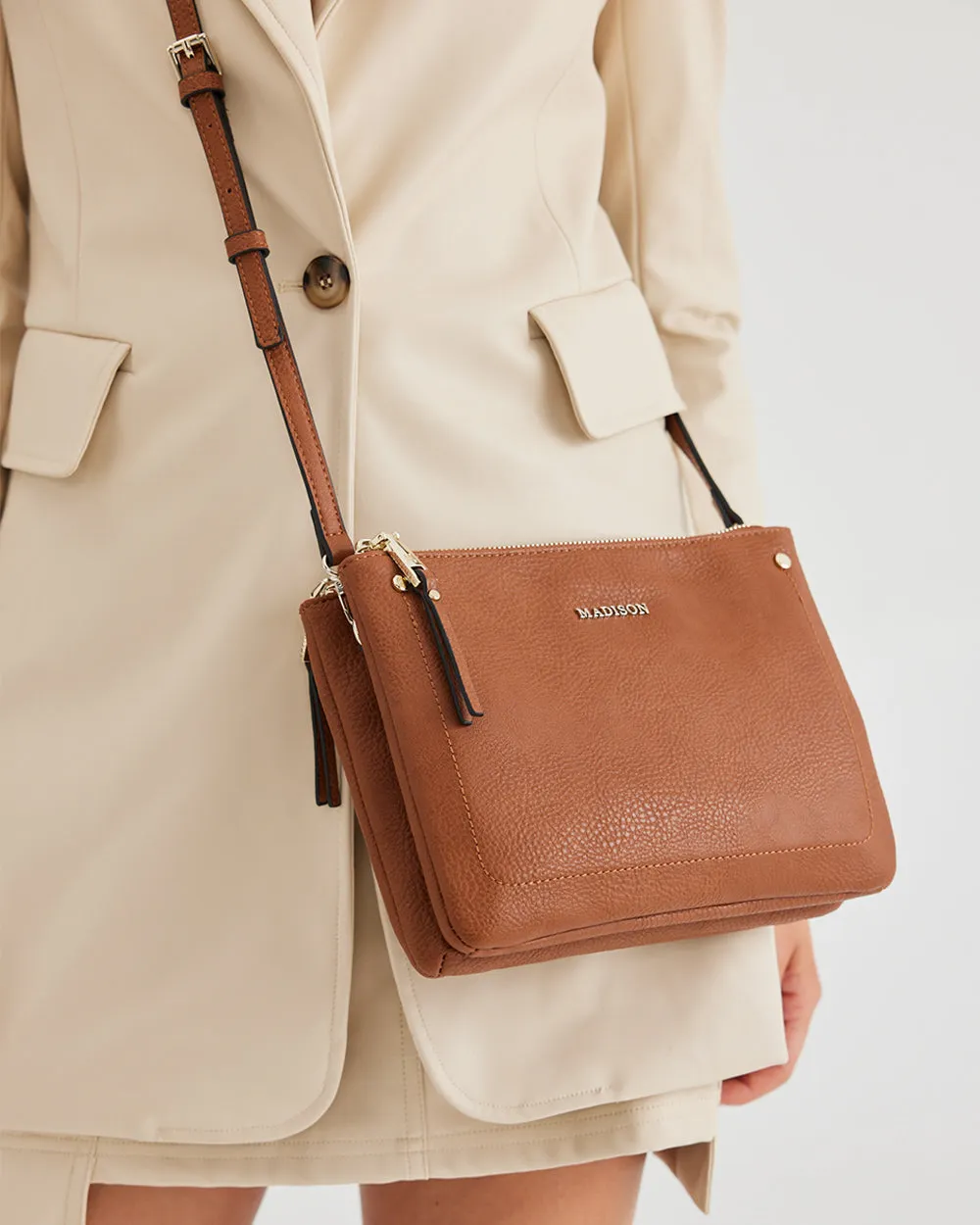 Charlotte Double Zip Crossbody Bag