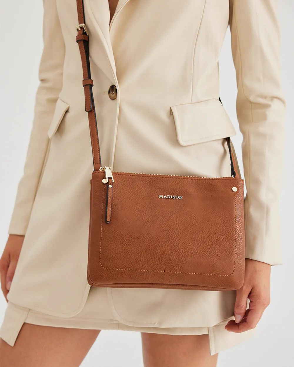 Charlotte Double Zip Crossbody Bag