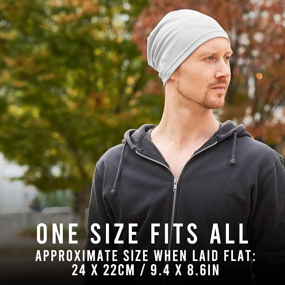 CHARM Mens & Womens Running Sports Beanie, Sweat-Wicking UV-Blocking Helmet Liner Gym Cap & Cycling Hat