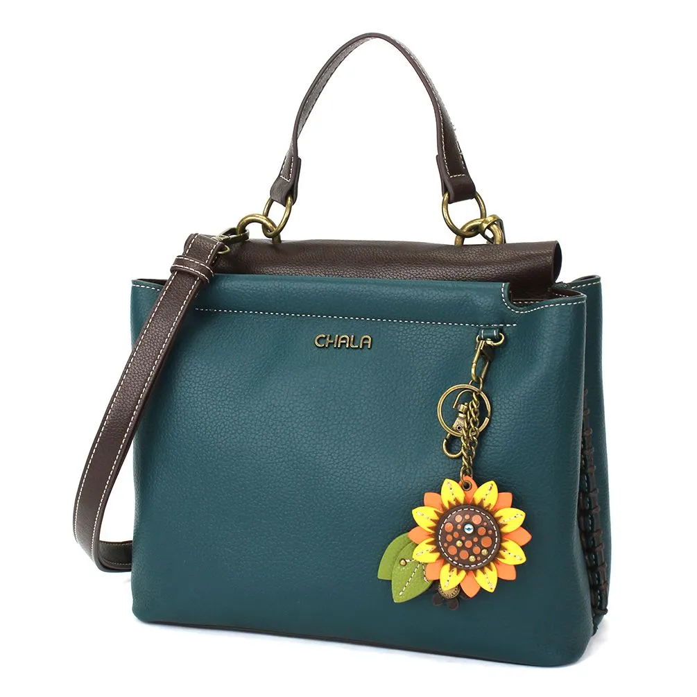 Charming Satchel - Mini Keychain Sunflower