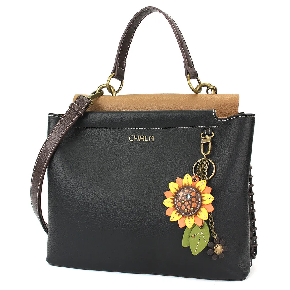 Charming Satchel - Mini Keychain Sunflower