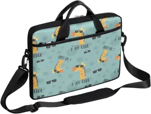 Cherry Blossom Cat Kitten Laptop Shoulder Messenger Bag Waterproof Laptop Briefcase Handle Padded Strap