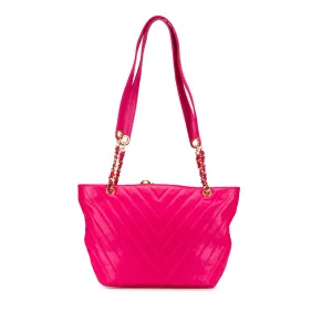 Chevron Lambskin Tote