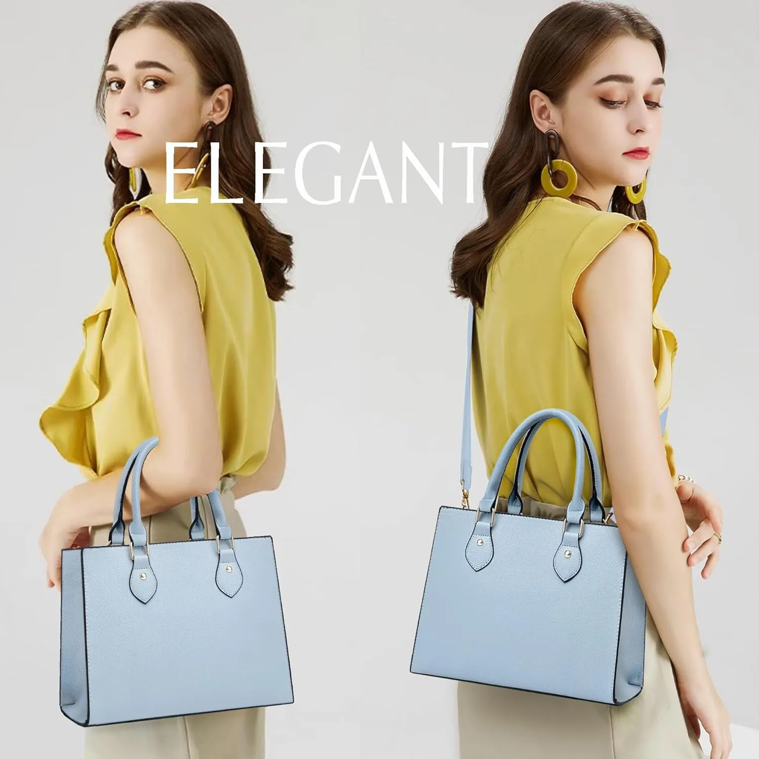 CHICAROUSAL Crossbody Purses and Handbags for Women PU Leather Tote Top Handle Satchel Shoulder Bags