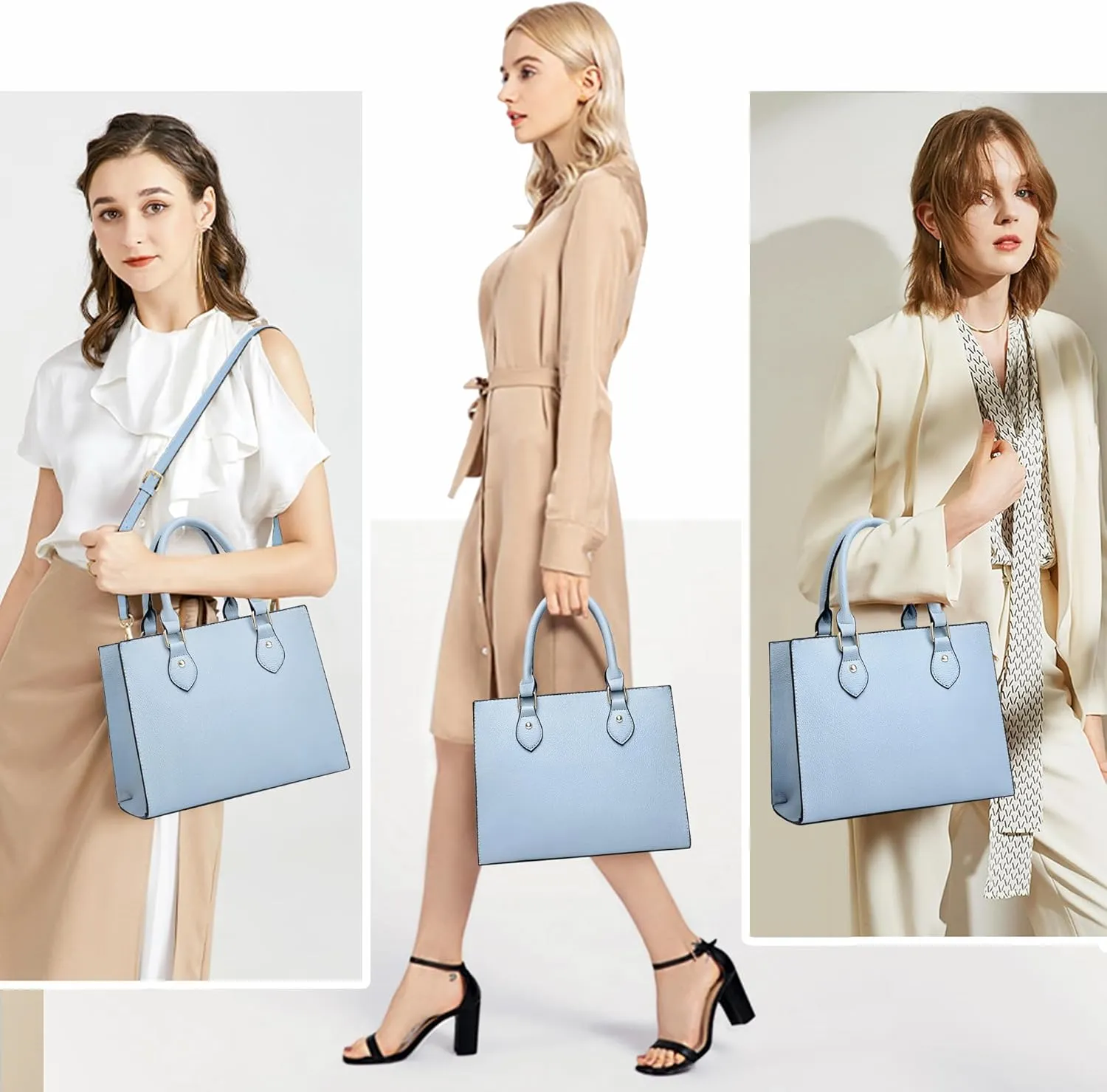 CHICAROUSAL Crossbody Purses and Handbags for Women PU Leather Tote Top Handle Satchel Shoulder Bags