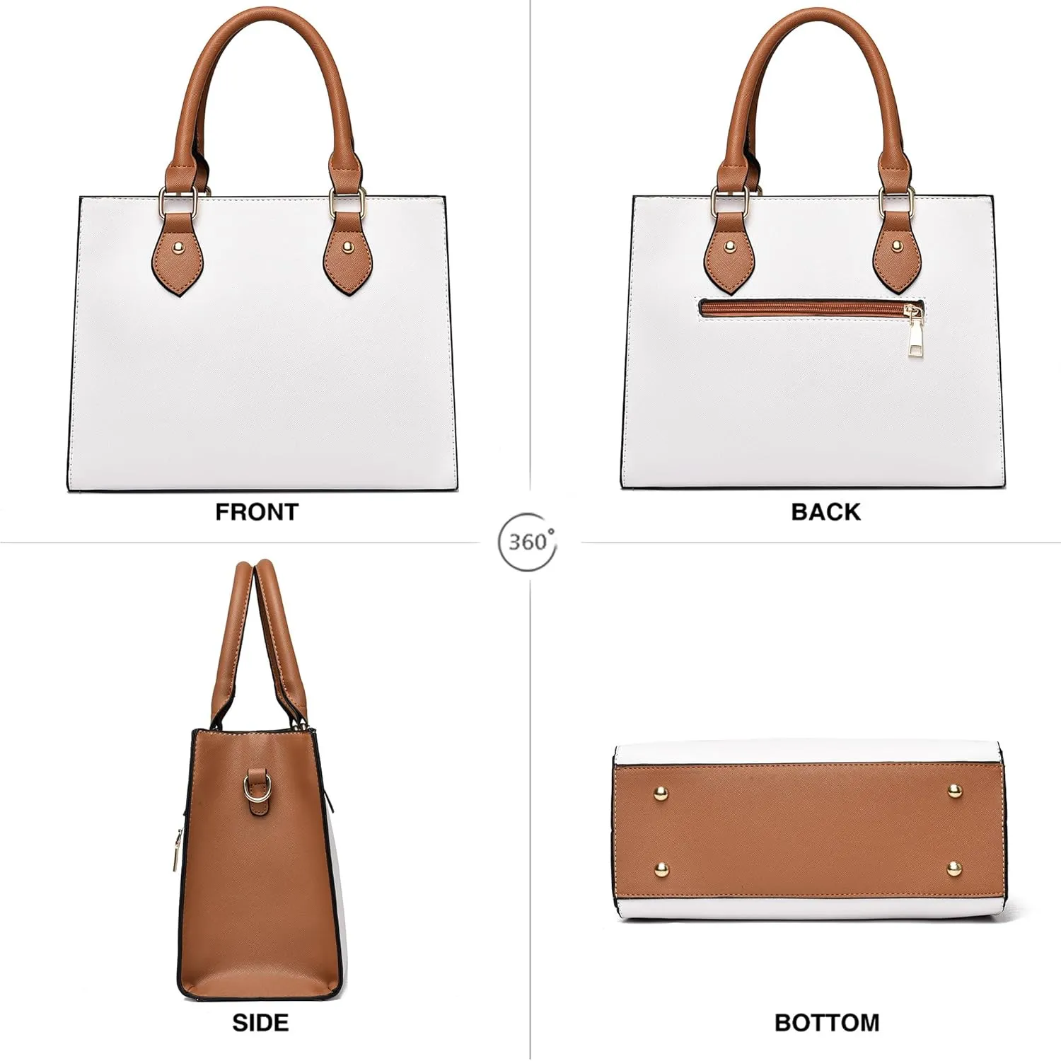 CHICAROUSAL Crossbody Purses and Handbags for Women PU Leather Tote Top Handle Satchel Shoulder Bags