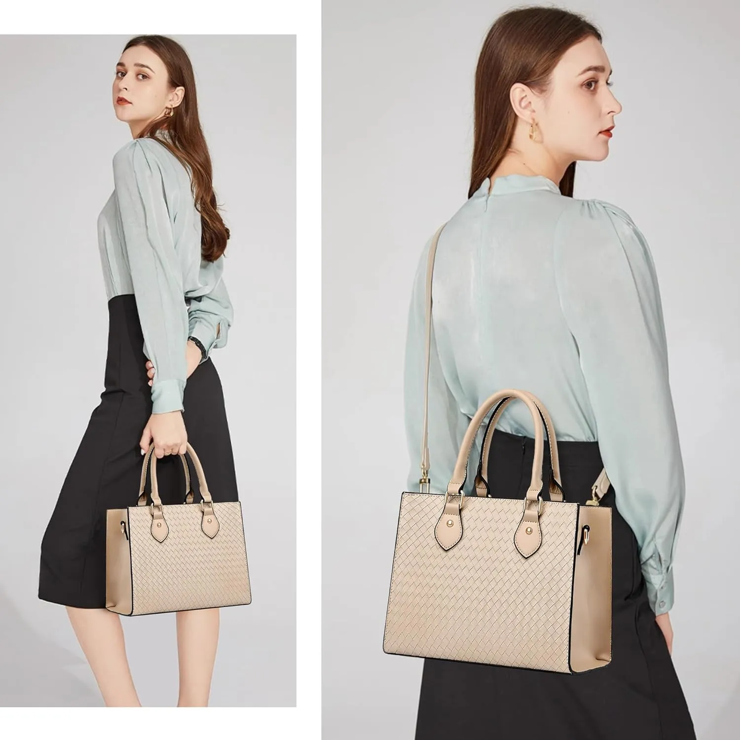 CHICAROUSAL Crossbody Purses and Handbags for Women PU Leather Tote Top Handle Satchel Shoulder Bags