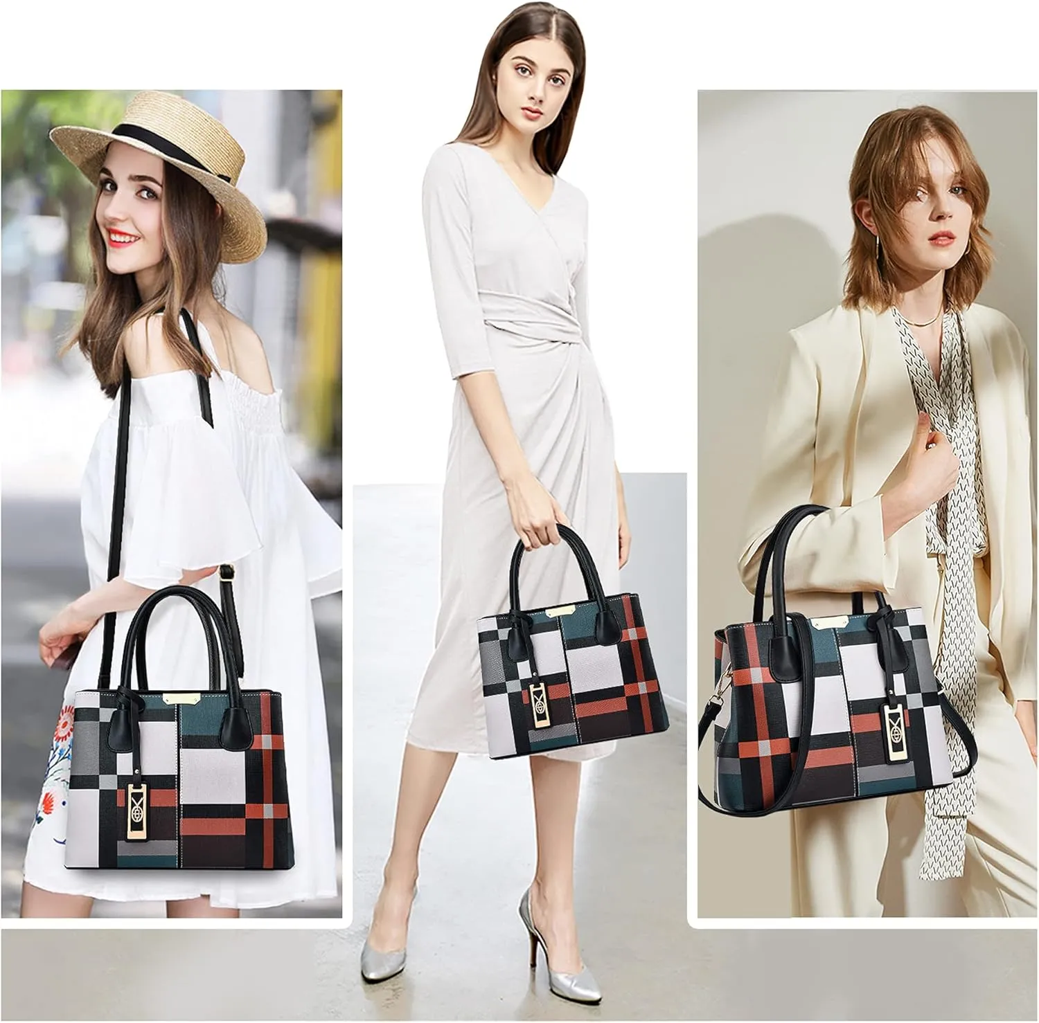 CHICAROUSAL Purses and Handbags for Women Leather Crossbody Bags Women's Tote Shoulder Bag