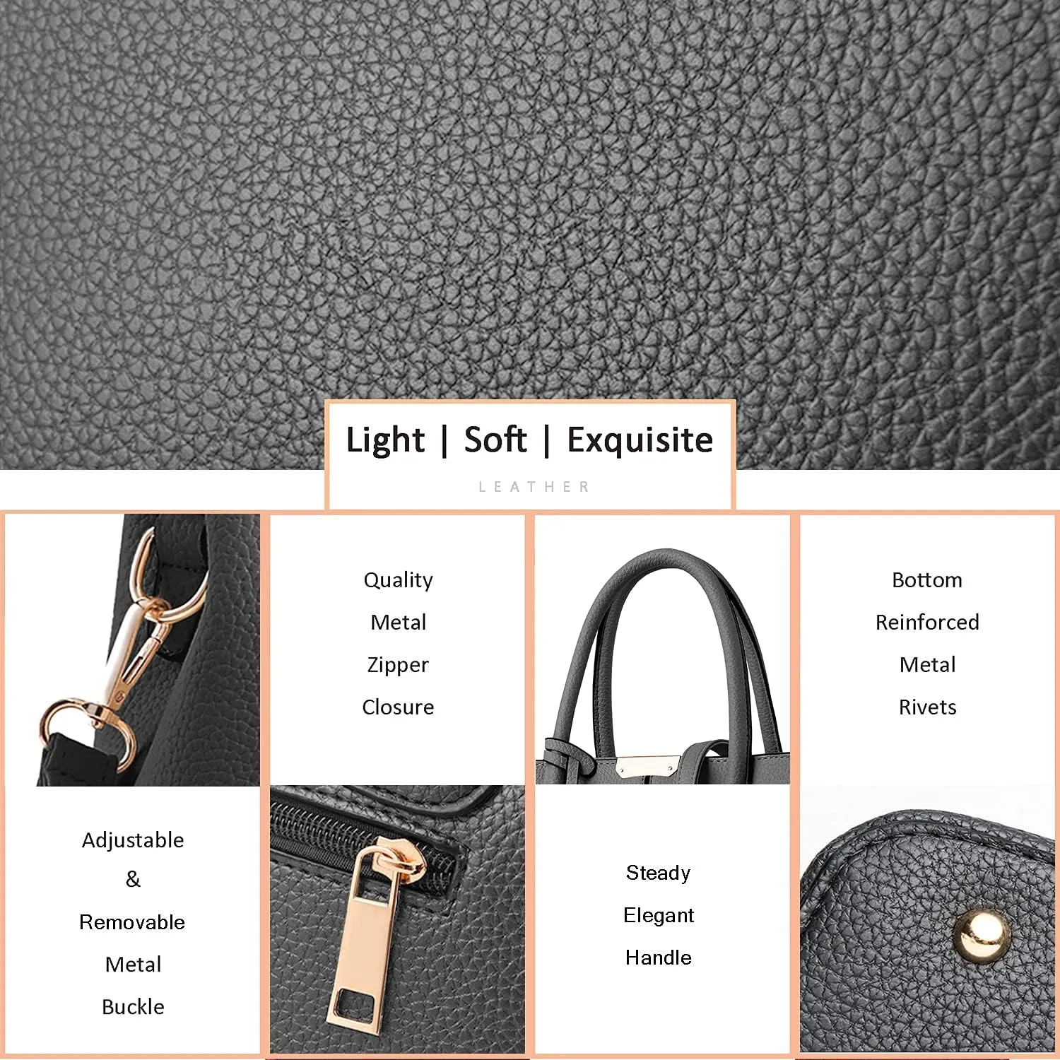 CHICAROUSAL Purses and Handbags for Women Leather Crossbody Bags Women's Tote Shoulder Bag