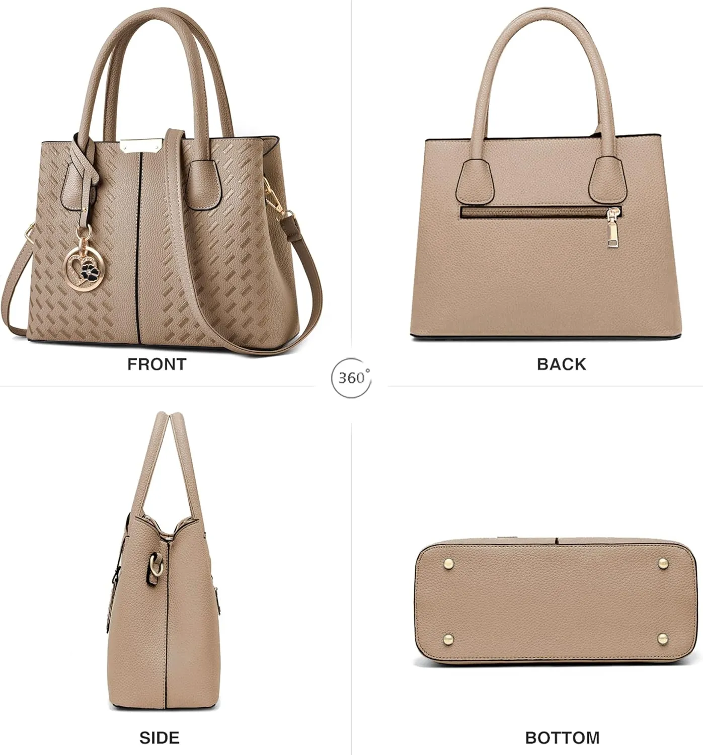 CHICAROUSAL Purses and Handbags for Women Leather Crossbody Bags Women's Tote Shoulder Bag