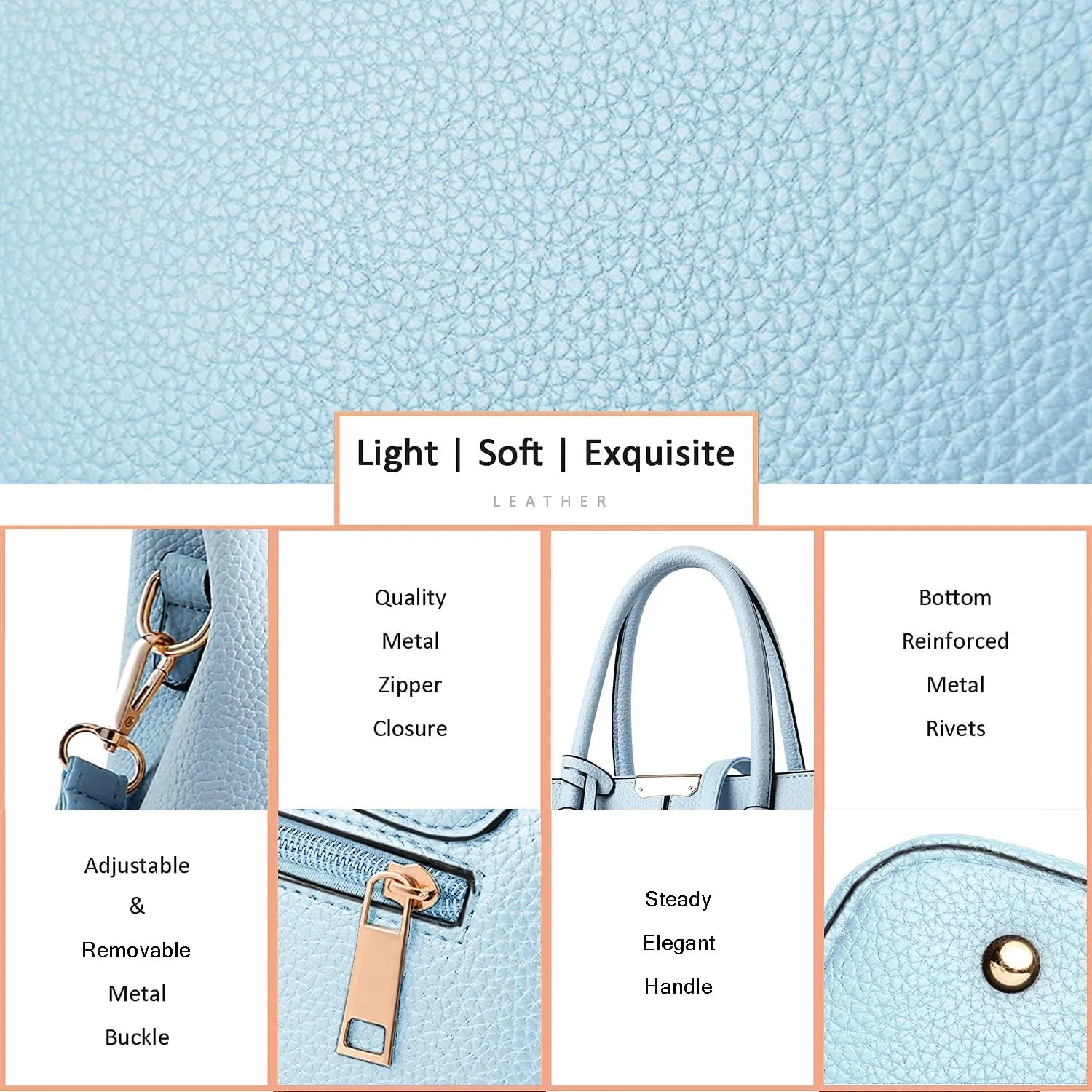CHICAROUSAL Purses and Handbags for Women Leather Crossbody Bags Women's Tote Shoulder Bag