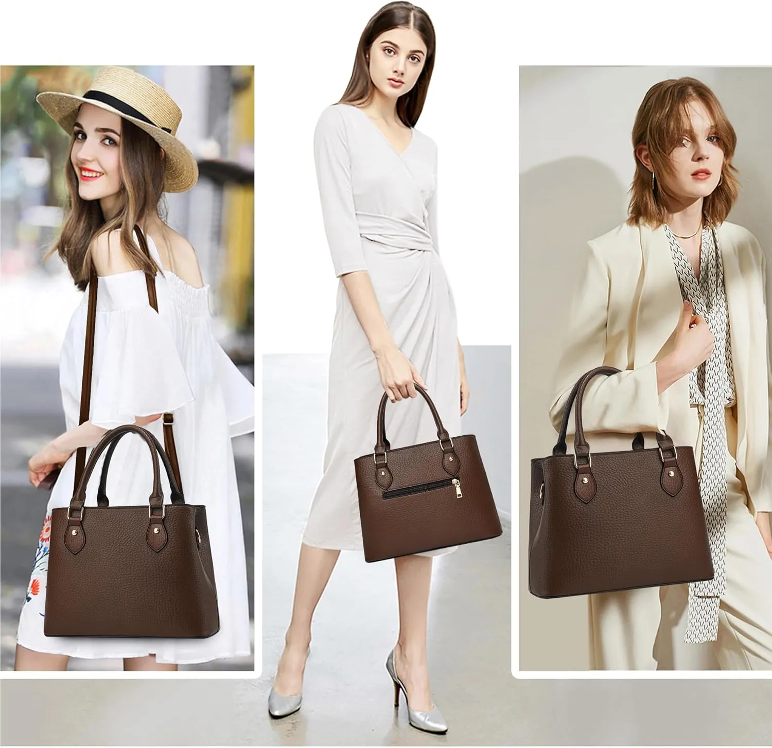 CHICAROUSAL Purses and Handbags for Women Leather Crossbody Bags Women's Tote Shoulder Bag