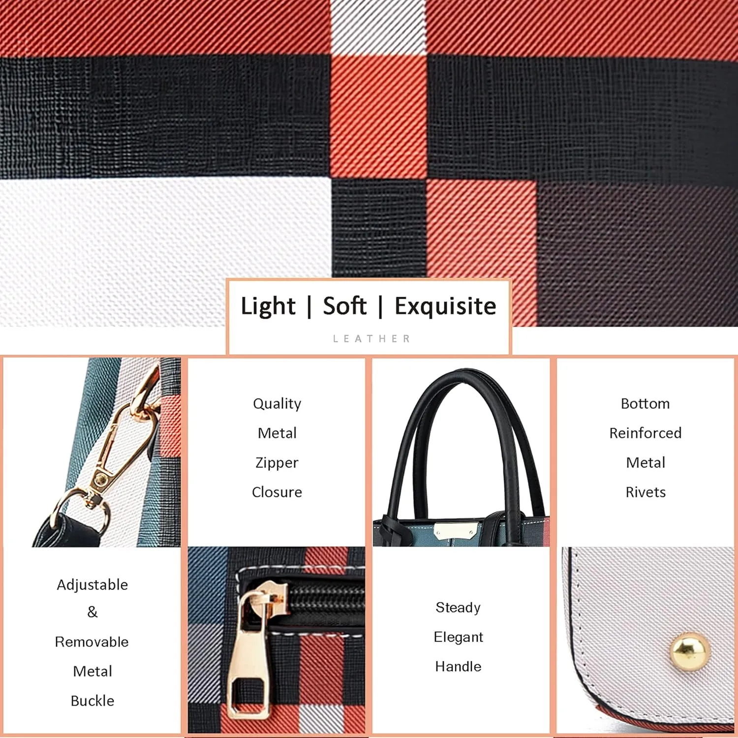 CHICAROUSAL Purses and Handbags for Women Leather Crossbody Bags Women's Tote Shoulder Bag