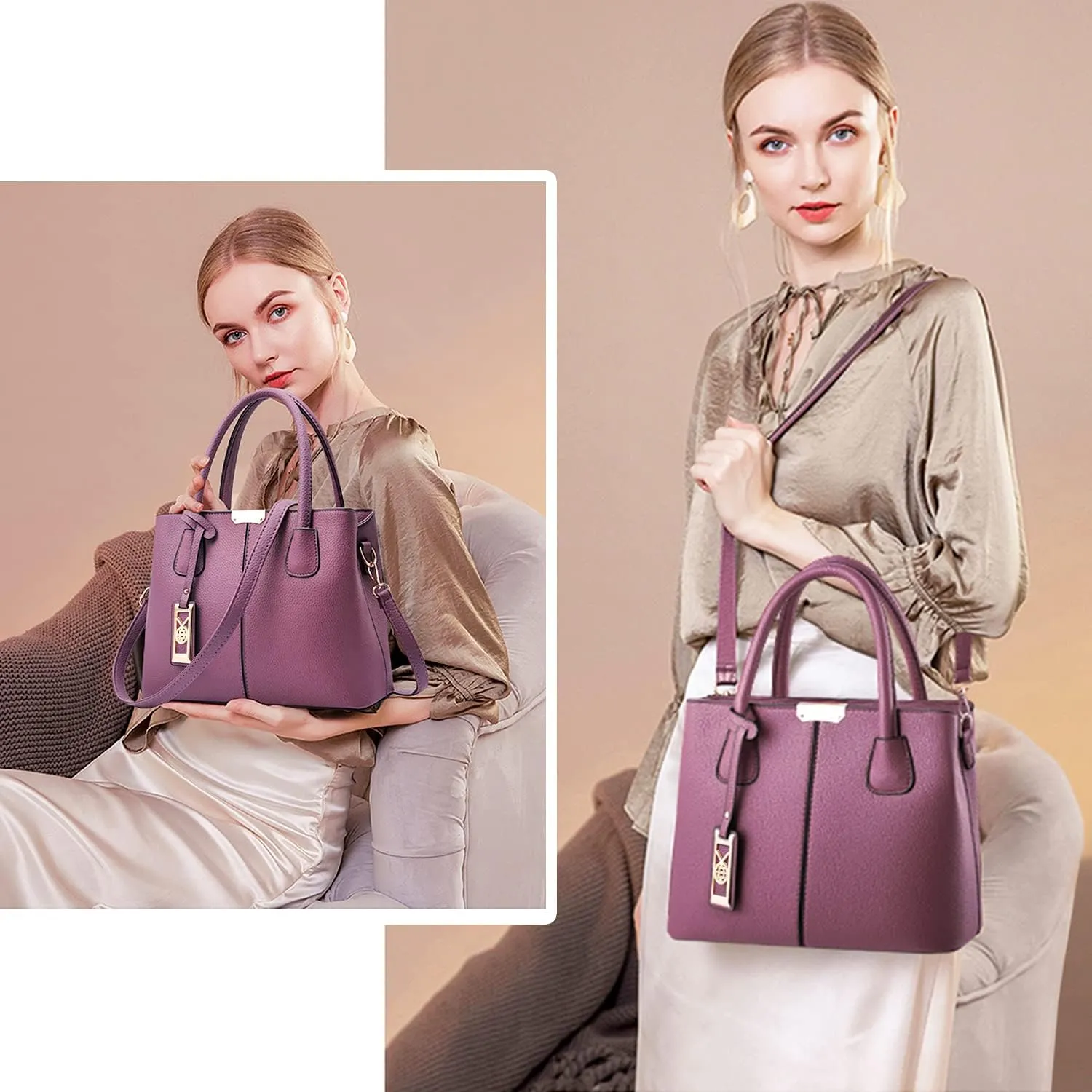 CHICAROUSAL Purses and Handbags for Women Leather Crossbody Bags Women's Tote Shoulder Bag