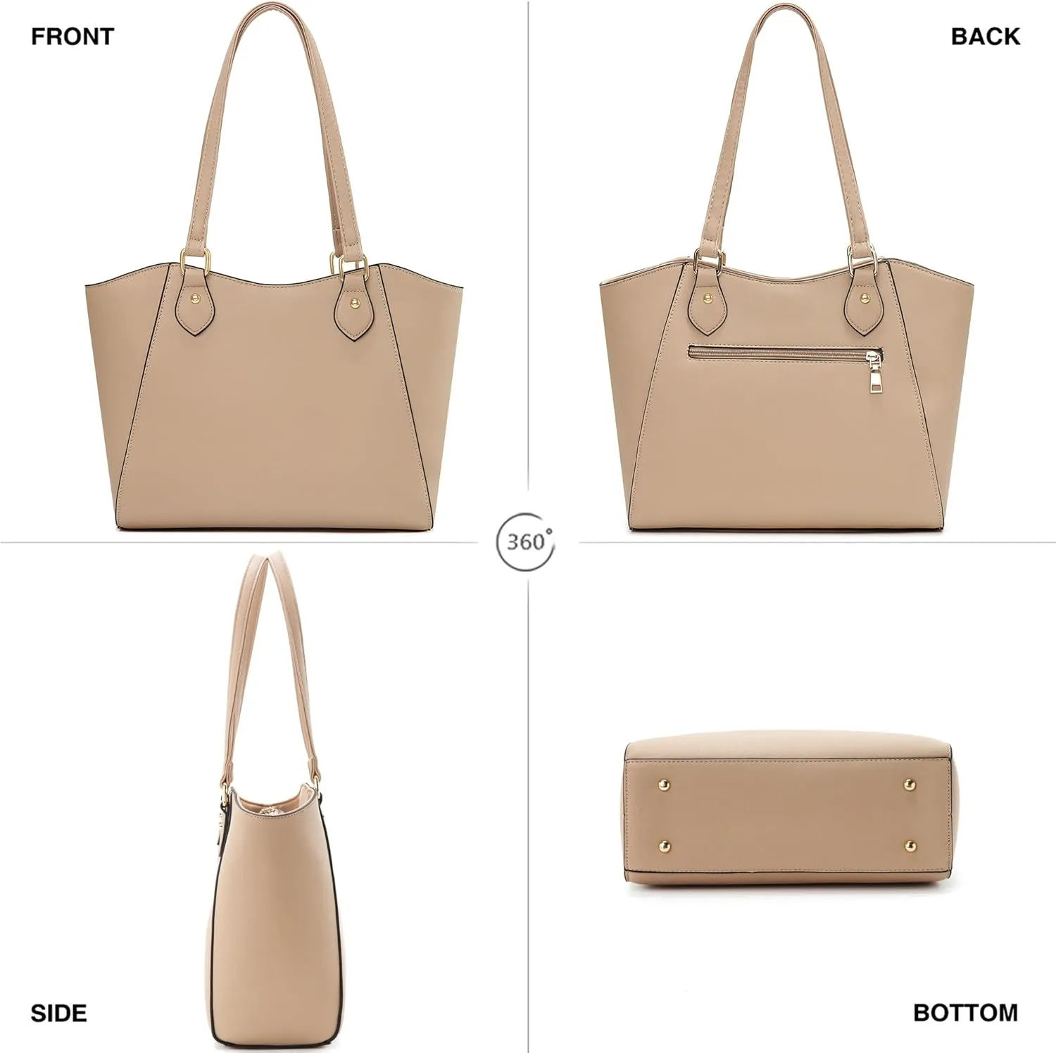 CHICAROUSAL Tote Bag for Women Large Handbags and Purses for Women PU Leather Womens Shoulder Bags
