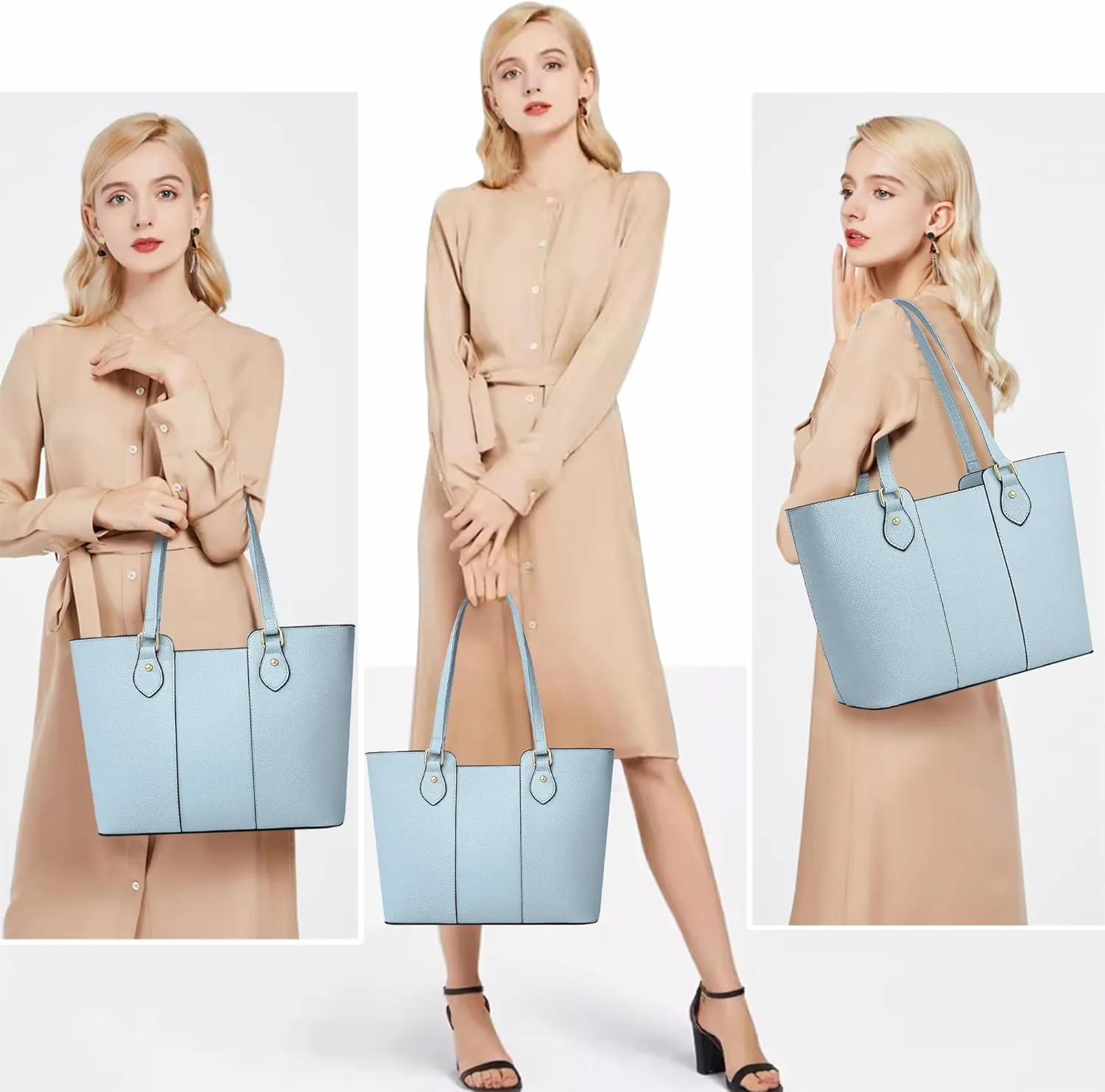CHICAROUSAL Tote Bag for Women Large Handbags and Purses for Women PU Leather Womens Shoulder Bags