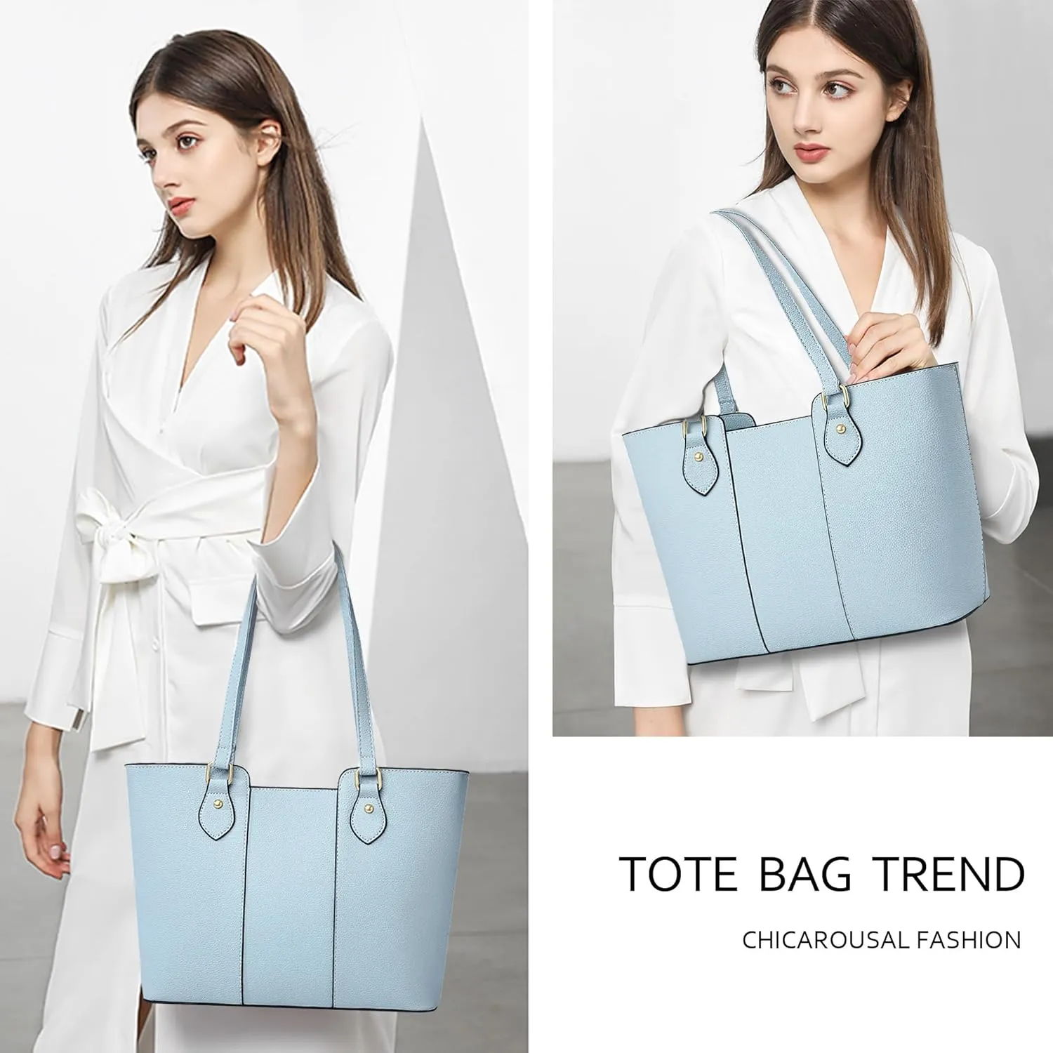 CHICAROUSAL Tote Bag for Women Large Handbags and Purses for Women PU Leather Womens Shoulder Bags