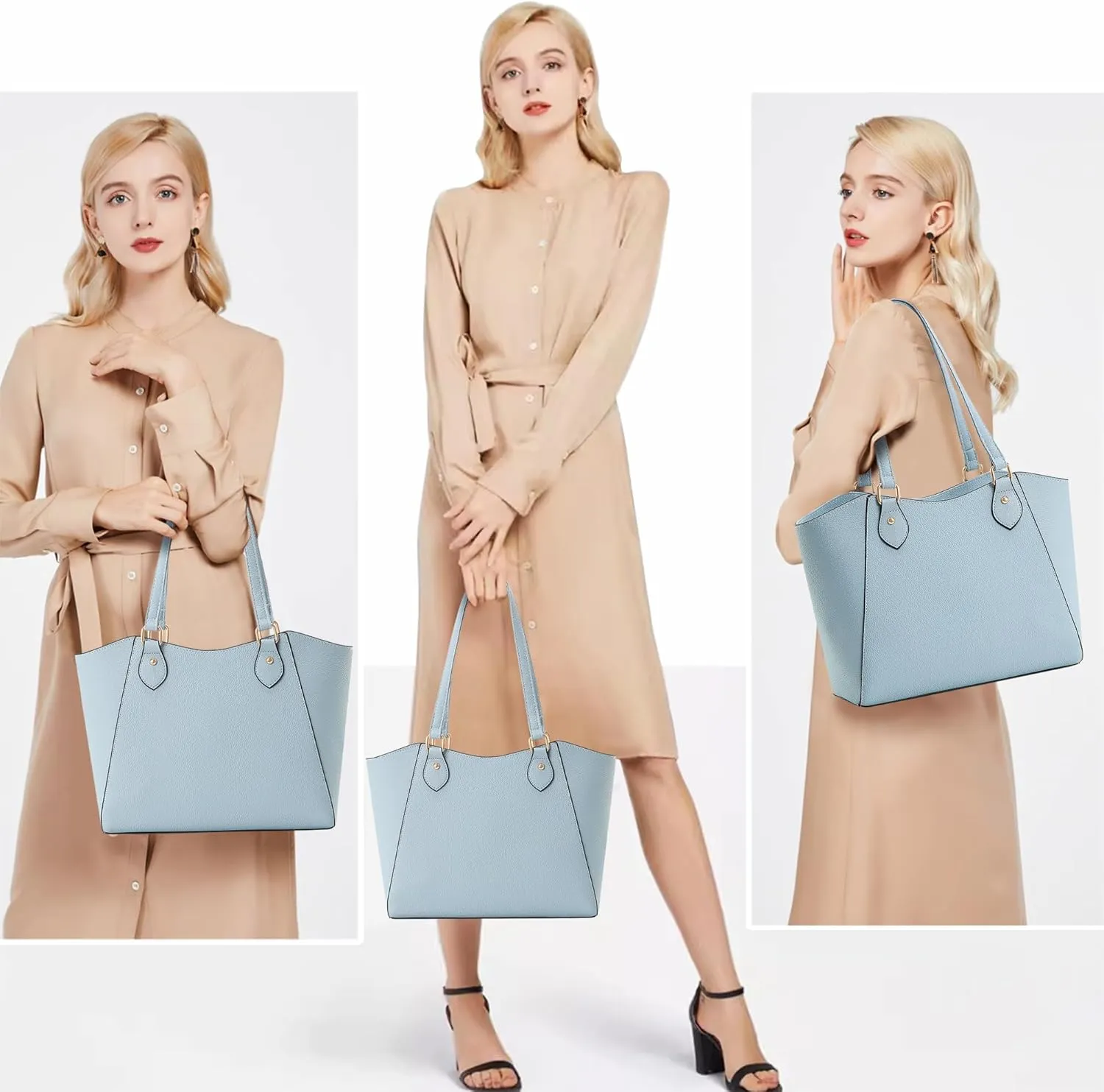 CHICAROUSAL Tote Bag for Women Large Handbags and Purses for Women PU Leather Womens Shoulder Bags