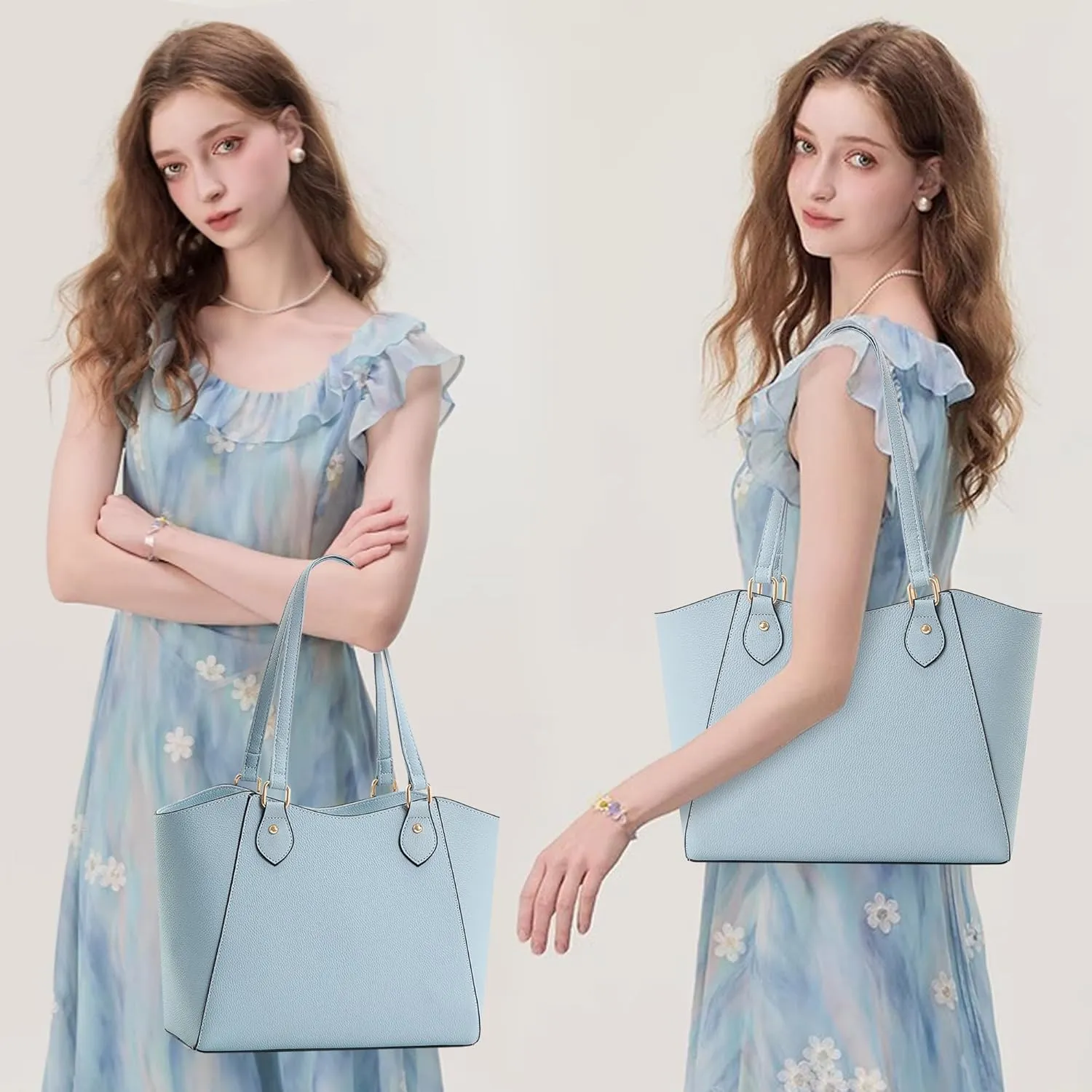 CHICAROUSAL Tote Bag for Women Large Handbags and Purses for Women PU Leather Womens Shoulder Bags