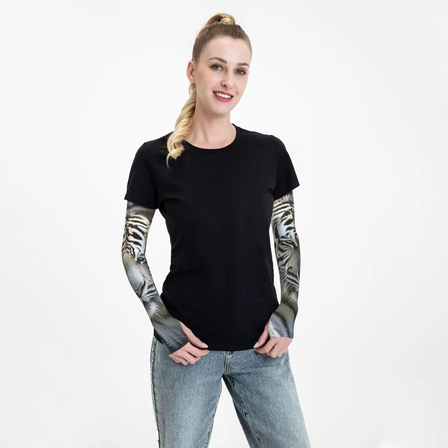 Chickens and Farm Arm Sleeves for Men Women Cooling Sleeves Compression Arm Sleeve UV Blocking Protection Sleeve
