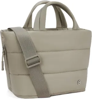 CHOLISS Small Puffer Tote Bag for Women - Quilted Crossbody Bags, Puffy Nylon Satchel Travel Handbags