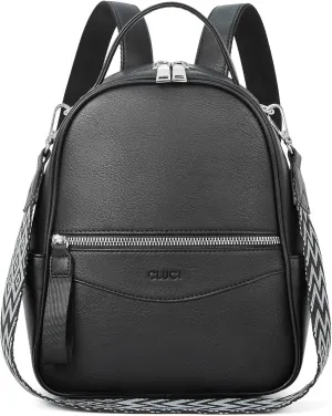 CLUCI Mini Backpack Purse for Women Fashion Leather Small Backpacks Ladies Shoulder Backpack Convertible Handbags Black