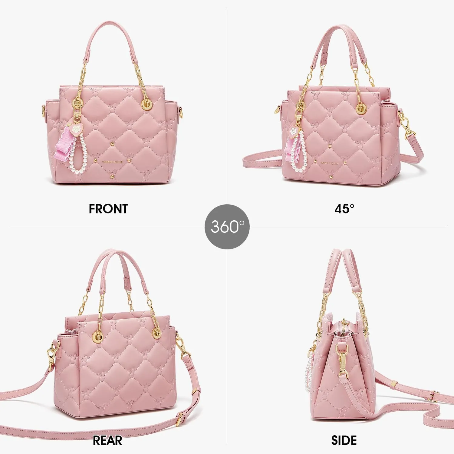 Cnoles Satchel Bag For Women Fashion Leather Handbags and Purses Shoulder Tote Crossbody Top Handle Bags
