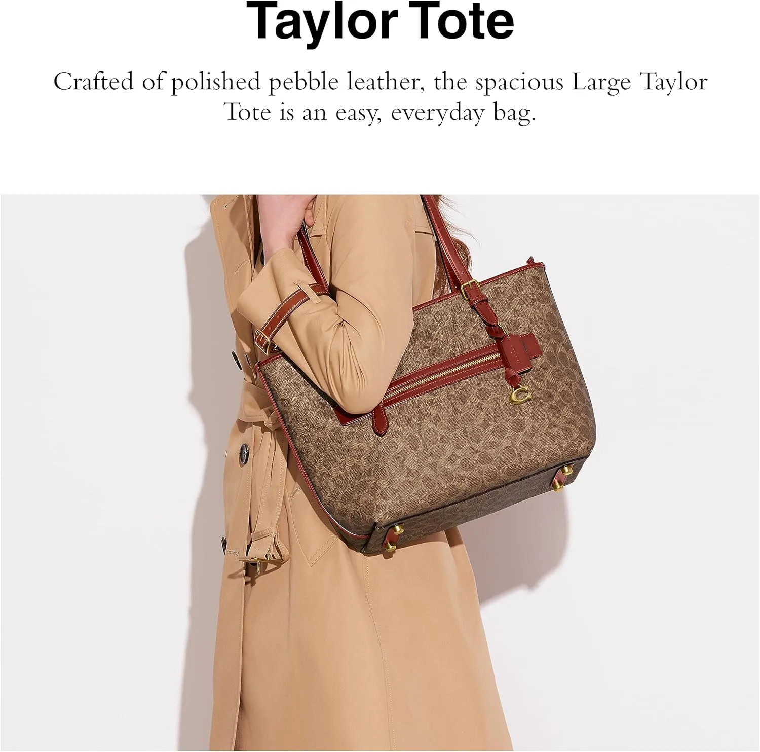 Coach Women's Polished Pebble Leather Taylor Tote