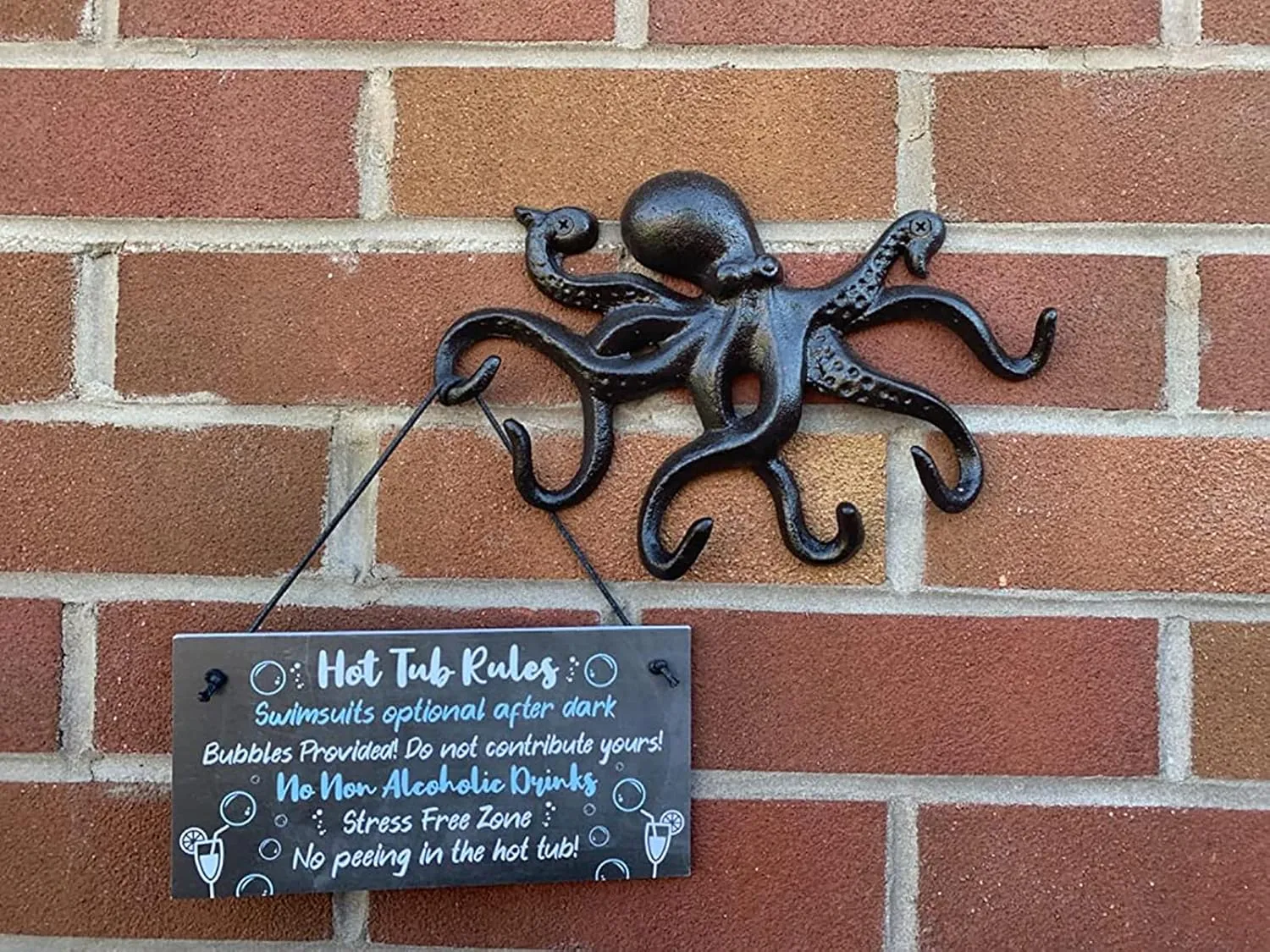 Coat Hooks Wall Mounted Key Holder, Retro Octopus Towel Hooks for Bathrooms, Heavy Duty Wall Hooks Decorative- 2Pcs