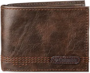 Columbia Men's Everyday Bifold Wallet-Multiple Card Slots, Id Window