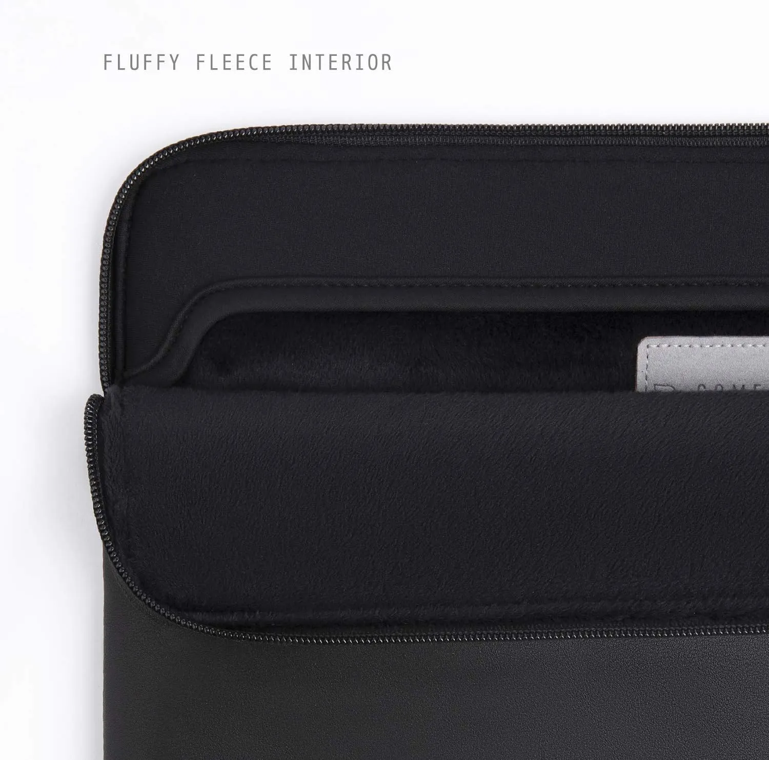 Comfyable Leather Laptop Sleeve with Accessory Pouch Compatible with 16 Inch MacBook Pro M4 2024 & 15 Inch MacBook Air M4 2025 A3241 M3 A3114 (Loose Fit) M2, Black