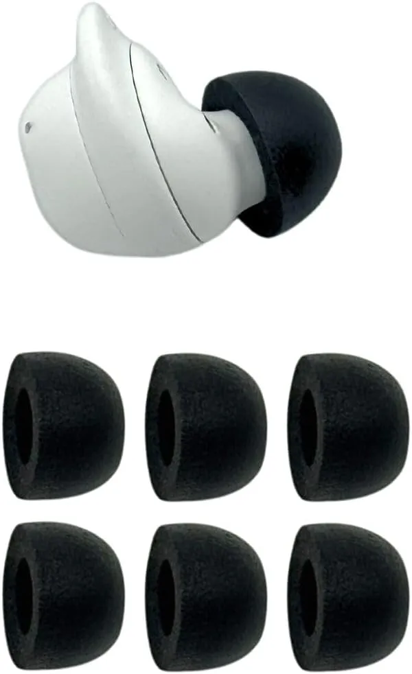 Comply Memory Foam Replacement Earbud Tips for Samsung Galaxy Buds FE | Ultimate Comfort, Secure Fit, Superior Noise Isolation | Black, Large (3 Pairs)