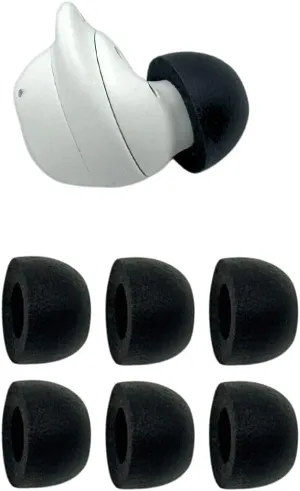 Comply Memory Foam Replacement Earbud Tips for Samsung Galaxy Buds FE | Ultimate Comfort, Secure Fit, Superior Noise Isolation | Black, Large (3 Pairs)