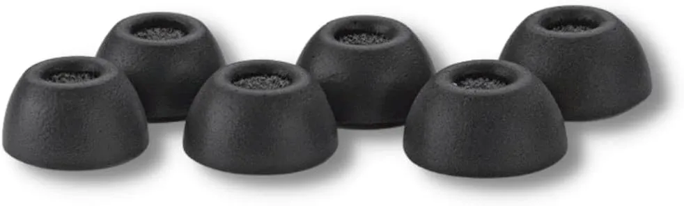Comply TW-300-B | Memory Foam Replacement Earbud Tips for Beats Studio Buds Plus  , EarFun, Soundcore & More | Ultimate Comfort, Secure Fit, Superior Noise Isolation | Black (S/M/L) (3 Pairs)