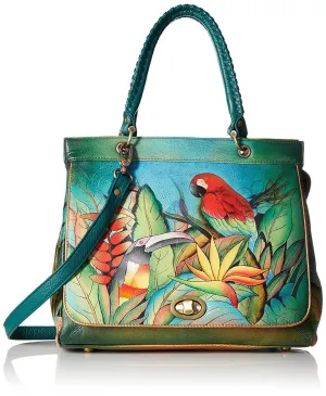 Convertible Leather Bag Anuschka Painted Large State-of-the-art Leather by Hand Satchel VIP-only deal