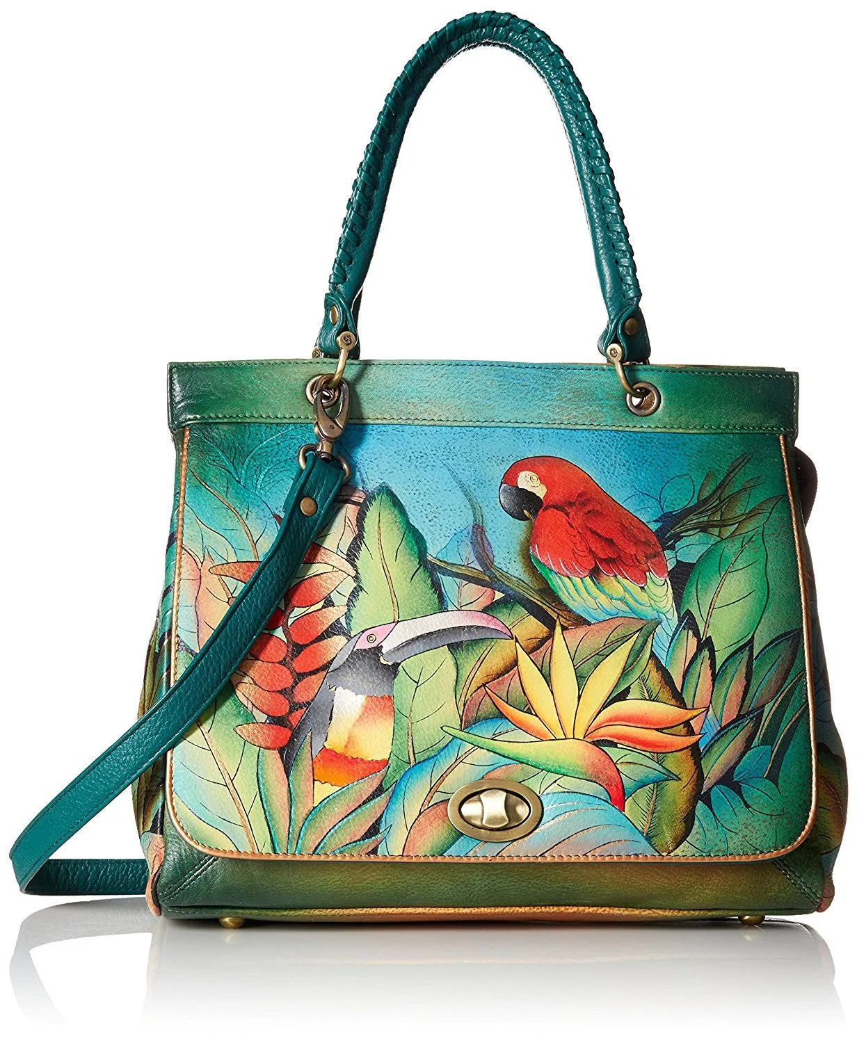 Convertible Leather Bag Anuschka Painted Large State-of-the-art Leather by Hand Satchel VIP-only deal