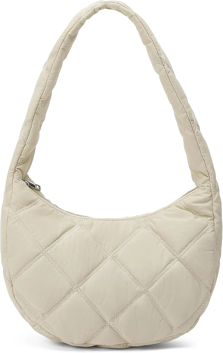 CORALDAISY Women's Handbags and Purses,Small Puffer Crescent Shoulder Bag Sling Bag for Women,Puffy Handbags