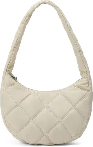 CORALDAISY Women's Handbags and Purses,Small Puffer Crescent Shoulder Bag Sling Bag for Women,Puffy Handbags