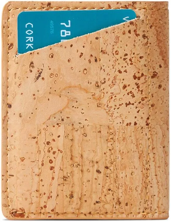 Cork RFID Slim Wallet – Men’s Wallet - RFID Blocking - Vegan Leather – Cruelty Free – Eco Friendly - Brown