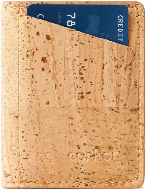 Cork RFID Slim Wallet – Men’s Wallet - RFID Blocking - Vegan Leather – Cruelty Free – Eco Friendly - Brown