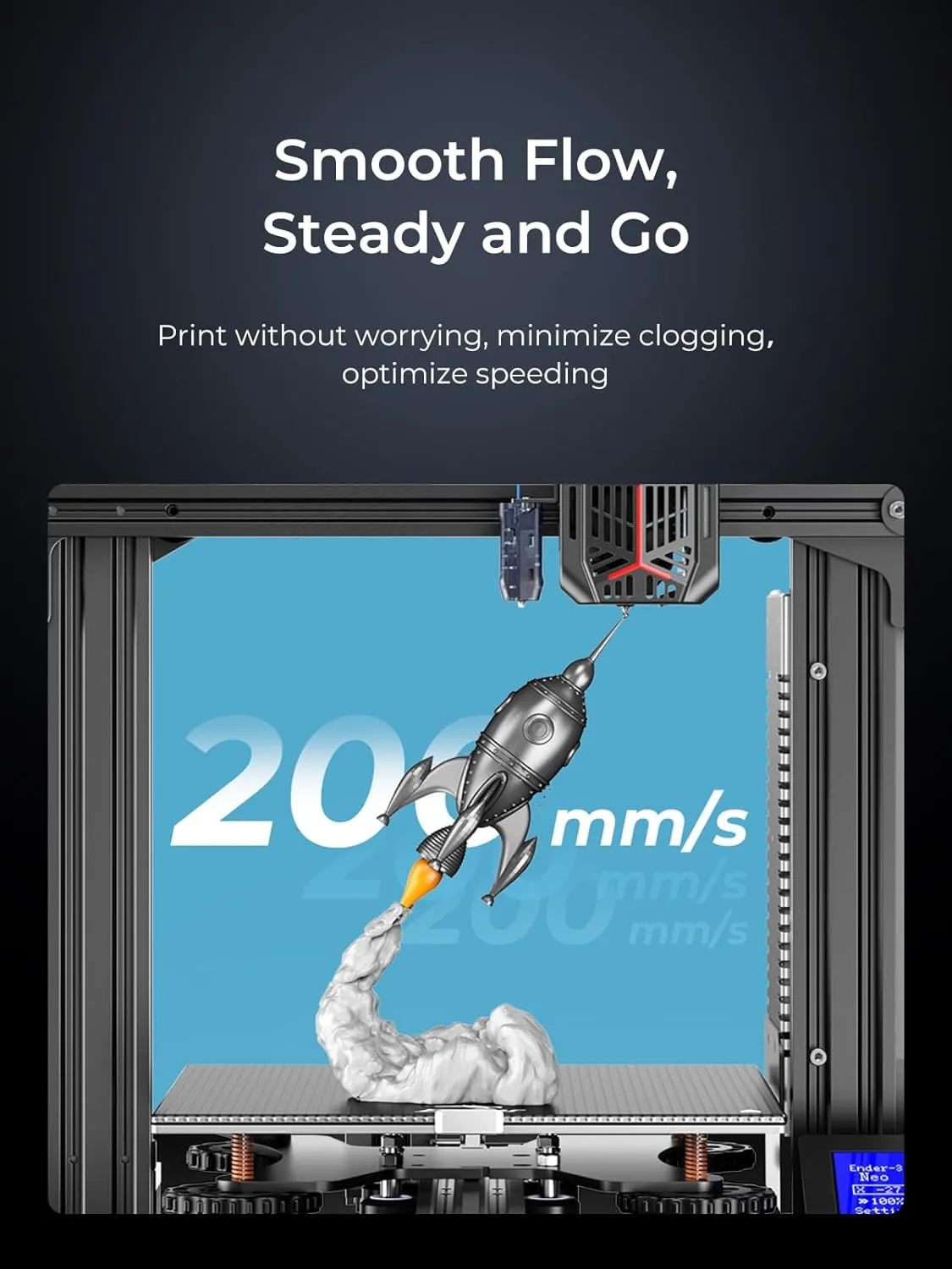 Creality Filament 1.75mm, 3D Printer Filament, 1kg (2.2lbs) Spool, No Warp Enhanced Toughness, Dimensional Accuracy ±0.03mm Printing Filament, for FDM 3D Printers (PLA, White)