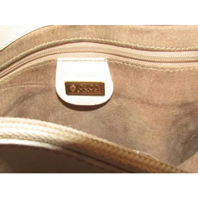 Cross Highly recommended Vintage Efficient communication Gucci White Bag Leather Body Textured