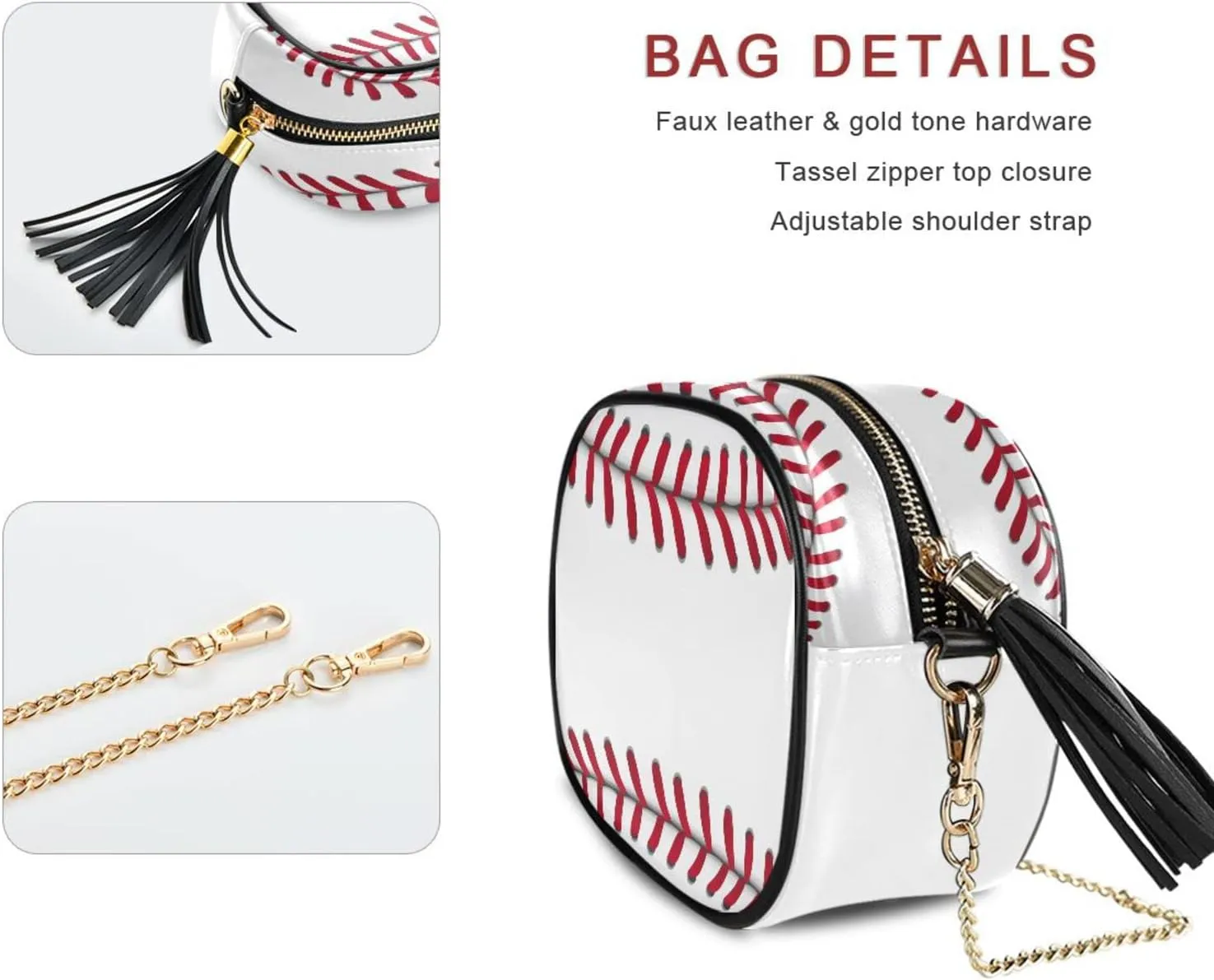 Crossbody Bag for Women Shoulder Bag with Chain Strap and Tassel