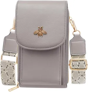 CrossBody Bags with Touchscreen Cell Phone Purse Window Zipper Pocket,RFID Blocking Card Holder iPhone bag for Women