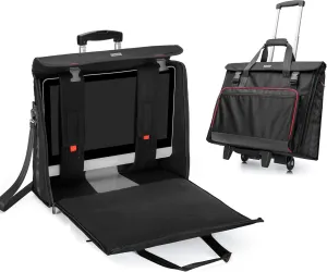 CURMIO Rolling Carrying Bag Compatible for Apple iMac 21.5 inch Desktop Computer, Detachable Trolley Storage Case Compatible with iMac 21.5-inch Monitors and Accessories, Black (Patent Pending)