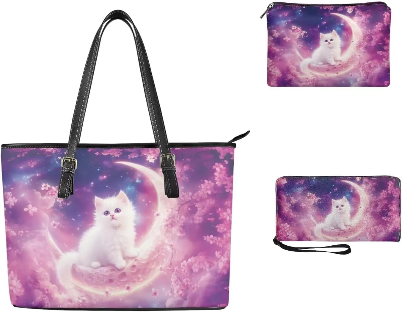 Custom Handbag and Wallet Set for Women,Handbags and Purses Wallet for Women,Personalized Work Tote Bag
