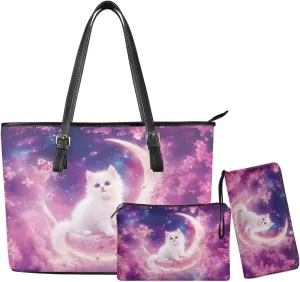 Custom Handbag and Wallet Set for Women,Handbags and Purses Wallet for Women,Personalized Work Tote Bag