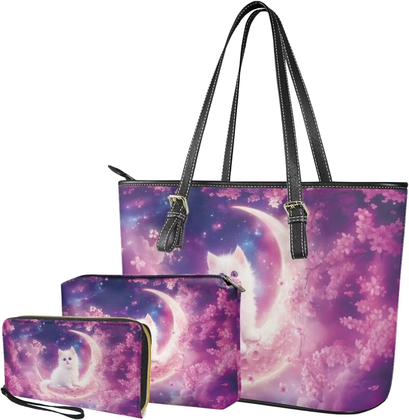 Custom Handbag and Wallet Set for Women,Handbags and Purses Wallet for Women,Personalized Work Tote Bag