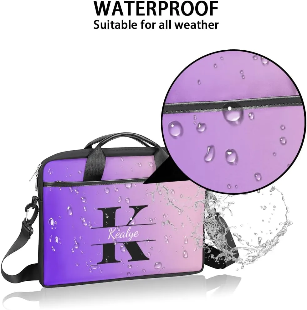 Custom Laptop Bag for Women Men Personalized Name 13 14 15.6 inch Laptop Messenger Shoulder Bags