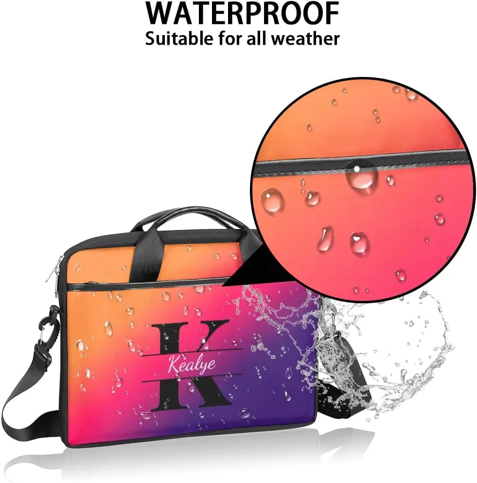 Custom Laptop Bag for Women Men Personalized Name 13 14 15.6 inch Laptop Messenger Shoulder Bags